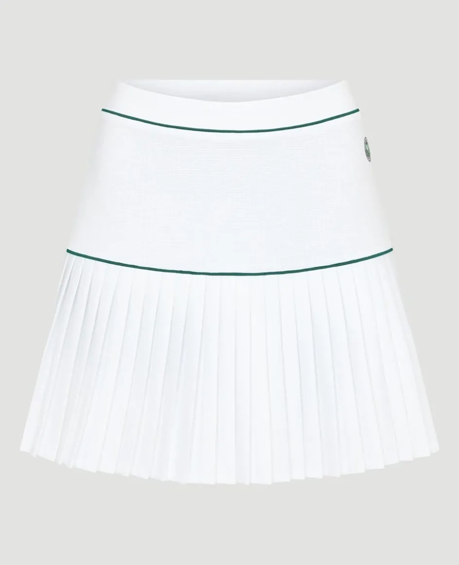 Wimbledon Womens Contrast Skort - White-Women Dresses & Skorts|Dresses & Skirts