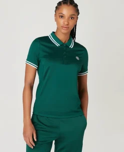 Wimbledon Women's Core Performance Polo - Green-Women Tops & T-Shirts