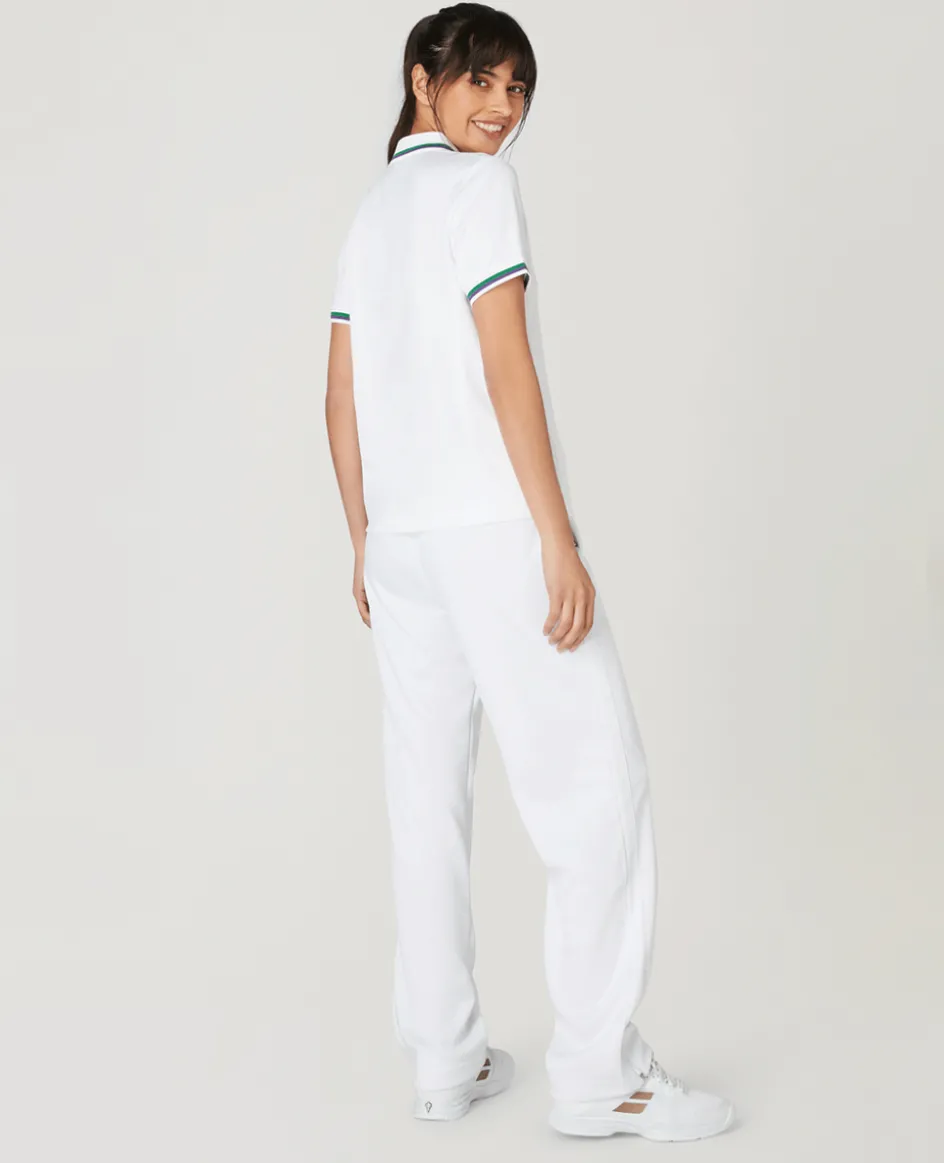Wimbledon Women's Core Performance Polo - White-Women Tops & T-Shirts|Tops & T-Shirts