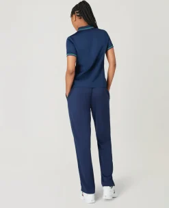 Wimbledon Women's Core Performance Polo - Navy-Women Tops & T-Shirts|Tops & T-Shirts