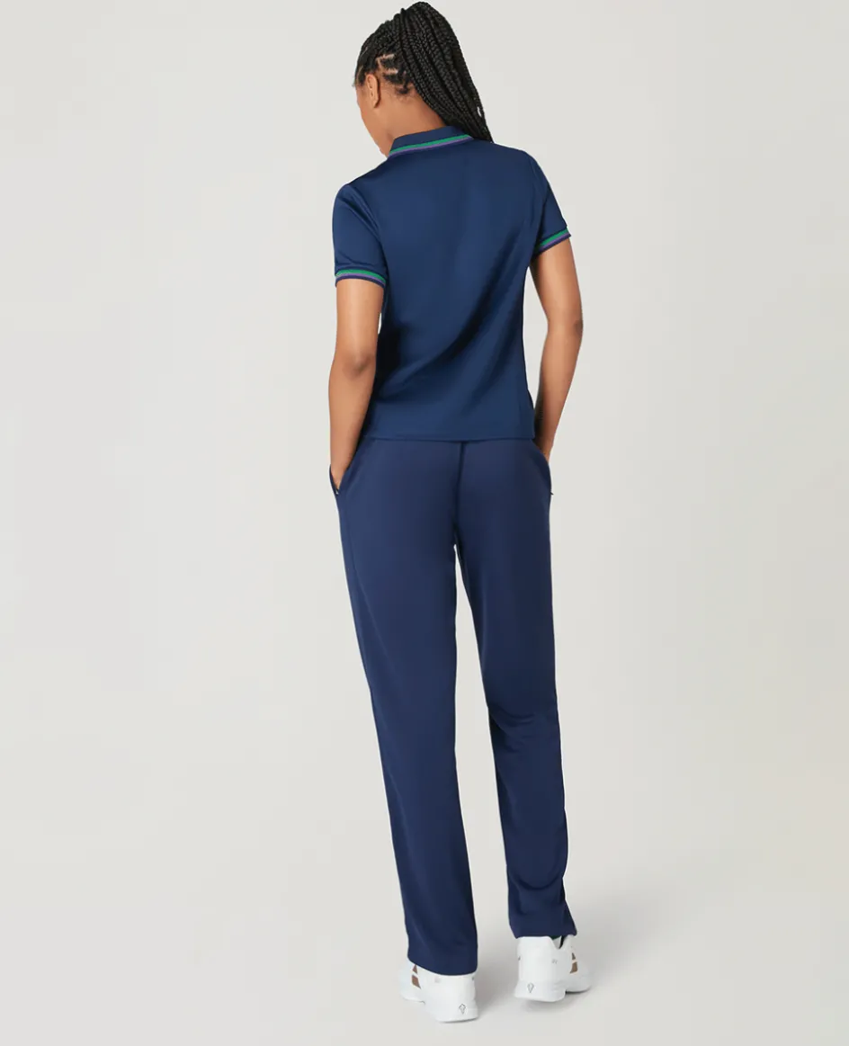 Wimbledon Women's Core Performance Polo - Navy-Women Tops & T-Shirts|Tops & T-Shirts