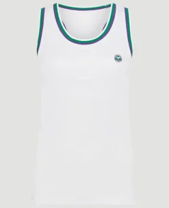 Wimbledon Women's Core Performance Tank - White-Women Tops & T-Shirts