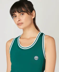 Wimbledon Women's Core Performance Tank - Green-Women Tops & T-Shirts