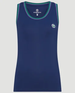 Wimbledon Women's Core Performance Tank - Navy-Women Tops & T-Shirts|Tops & T-Shirts