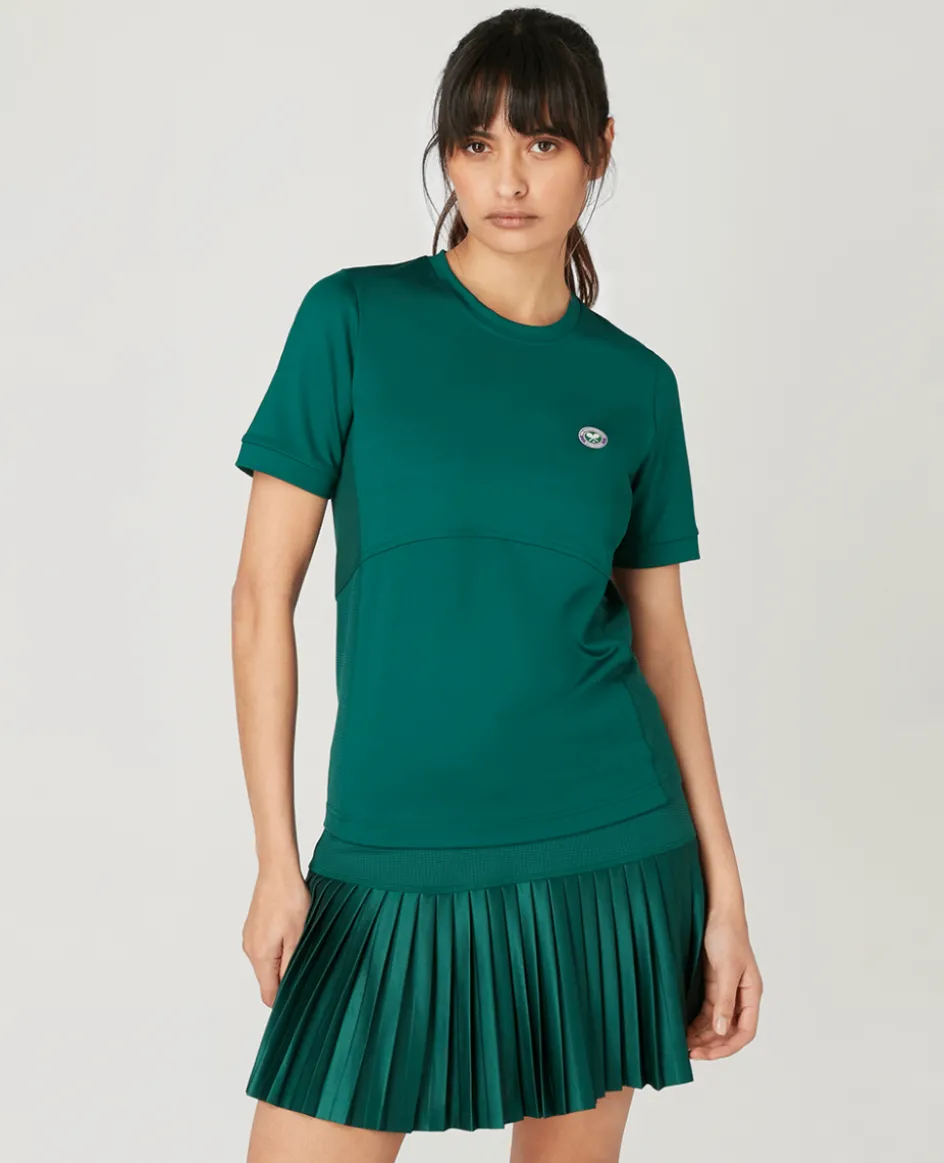 Wimbledon Women's Core Performance Tee - Green-Women Tops & T-Shirts