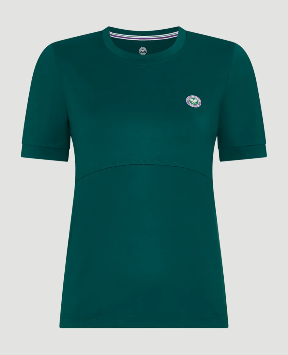 Wimbledon Women's Core Performance Tee - Green-Women Tops & T-Shirts