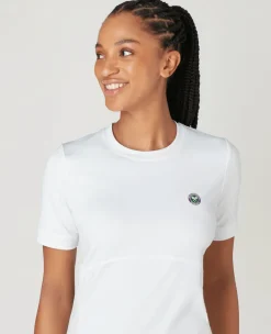 Wimbledon Women's Core Performance Tee - White-Women Tops & T-Shirts|Tops & T-Shirts