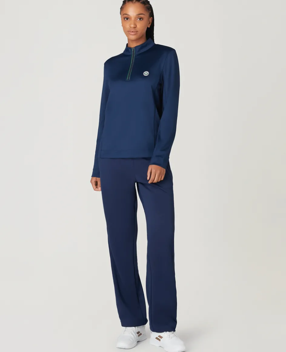 Wimbledon Women's Core Performance Track Pant - Navy-Women Trousers & Shorts|Trousers & Shorts