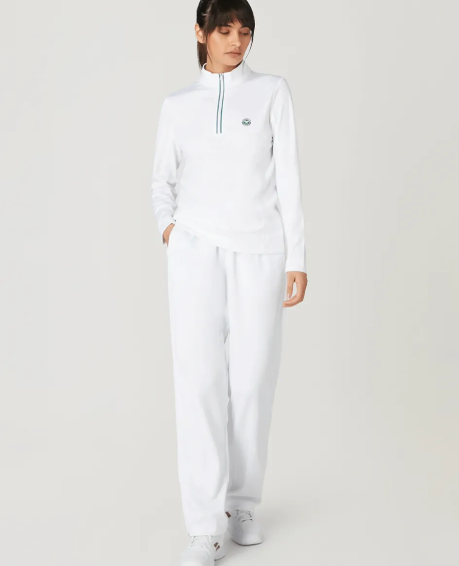 Wimbledon Women's Core Performance Track Pant - White-Women Trousers & Shorts|Trousers & Shorts