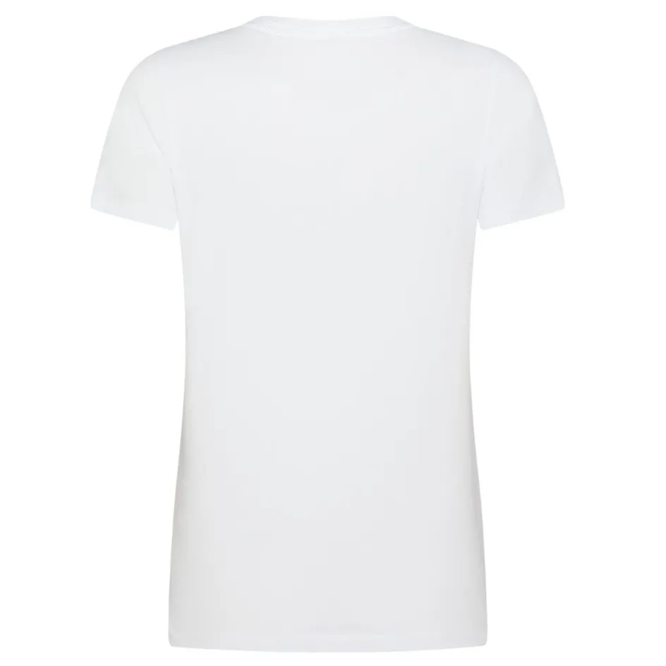 Wimbledon Women's Court Word Cotton T-shirt - White-Women Tops & T-Shirts