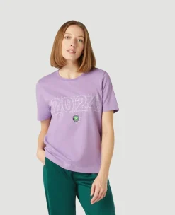 Wimbledon Womens 2024 Dated T-Shirt - Purple-Women Tops & T-Shirts