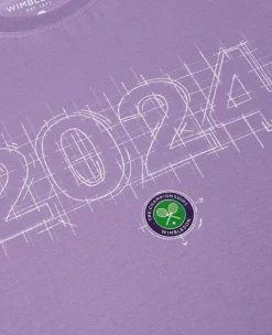 Wimbledon Womens 2024 Dated T-Shirt - Purple-Women Tops & T-Shirts