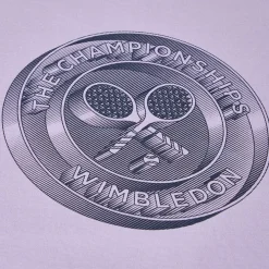 Wimbledon Womens 3D Logo T-Shirt - Lilac-Women Tops & T-Shirts
