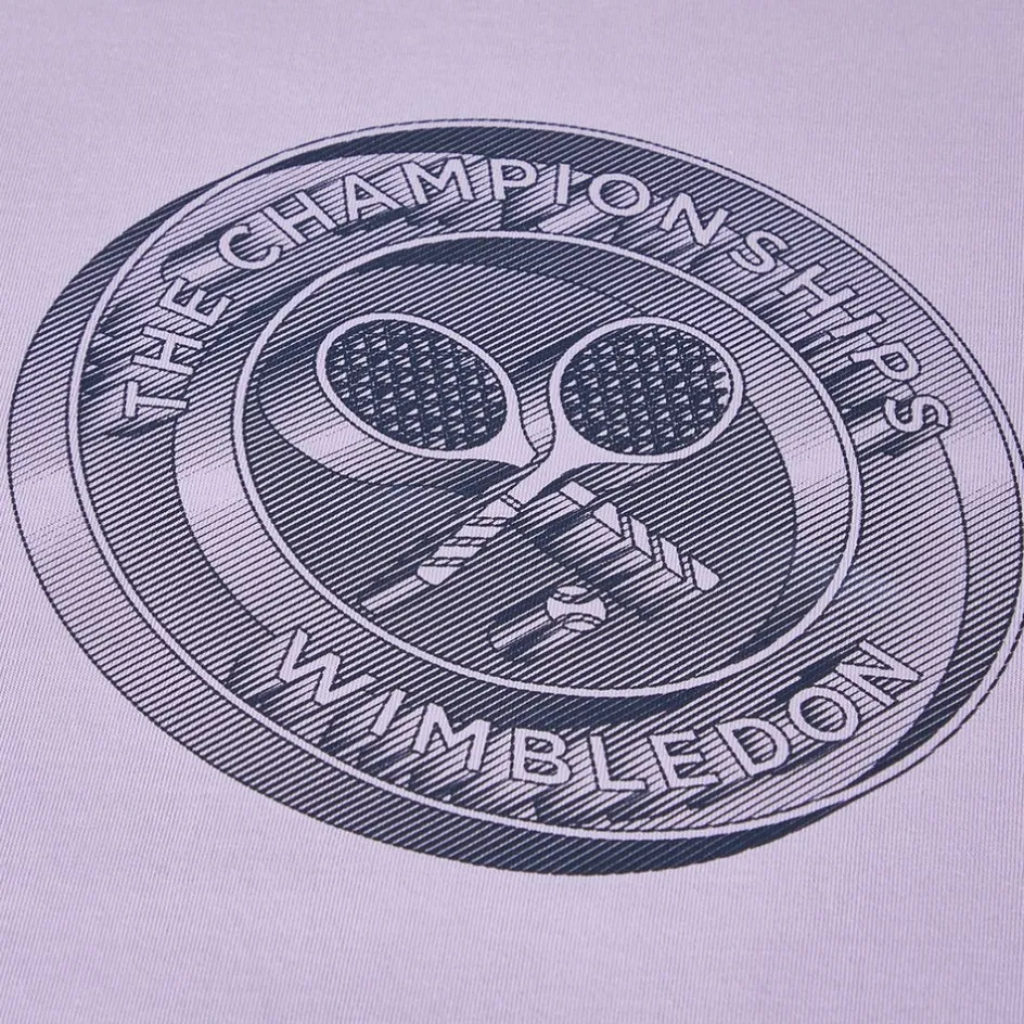 Wimbledon Womens 3D Logo T-Shirt - Lilac-Women Tops & T-Shirts