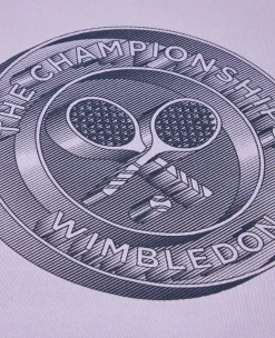 Wimbledon Womens 3D Logo T-Shirt - Lilac-Women Tops & T-Shirts