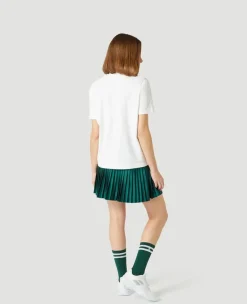 Wimbledon Womens Icon Patch T-Shirt - White-Women Tops & T-Shirts
