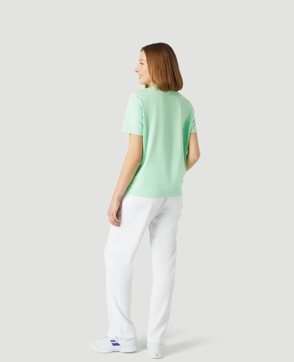 Wimbledon Womens Logo Badge T-Shirt - Green-Women Tops & T-Shirts