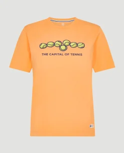 Wimbledon Womens London T-Shirt - Orange-Women Tops & T-Shirts