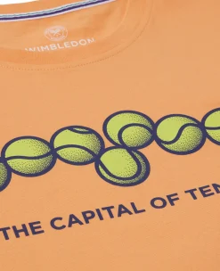 Wimbledon Womens London T-Shirt - Orange-Women Tops & T-Shirts