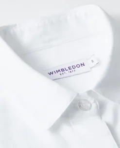 Wimbledon Womens Oxford Shirt - White-Women Tops & T-Shirts