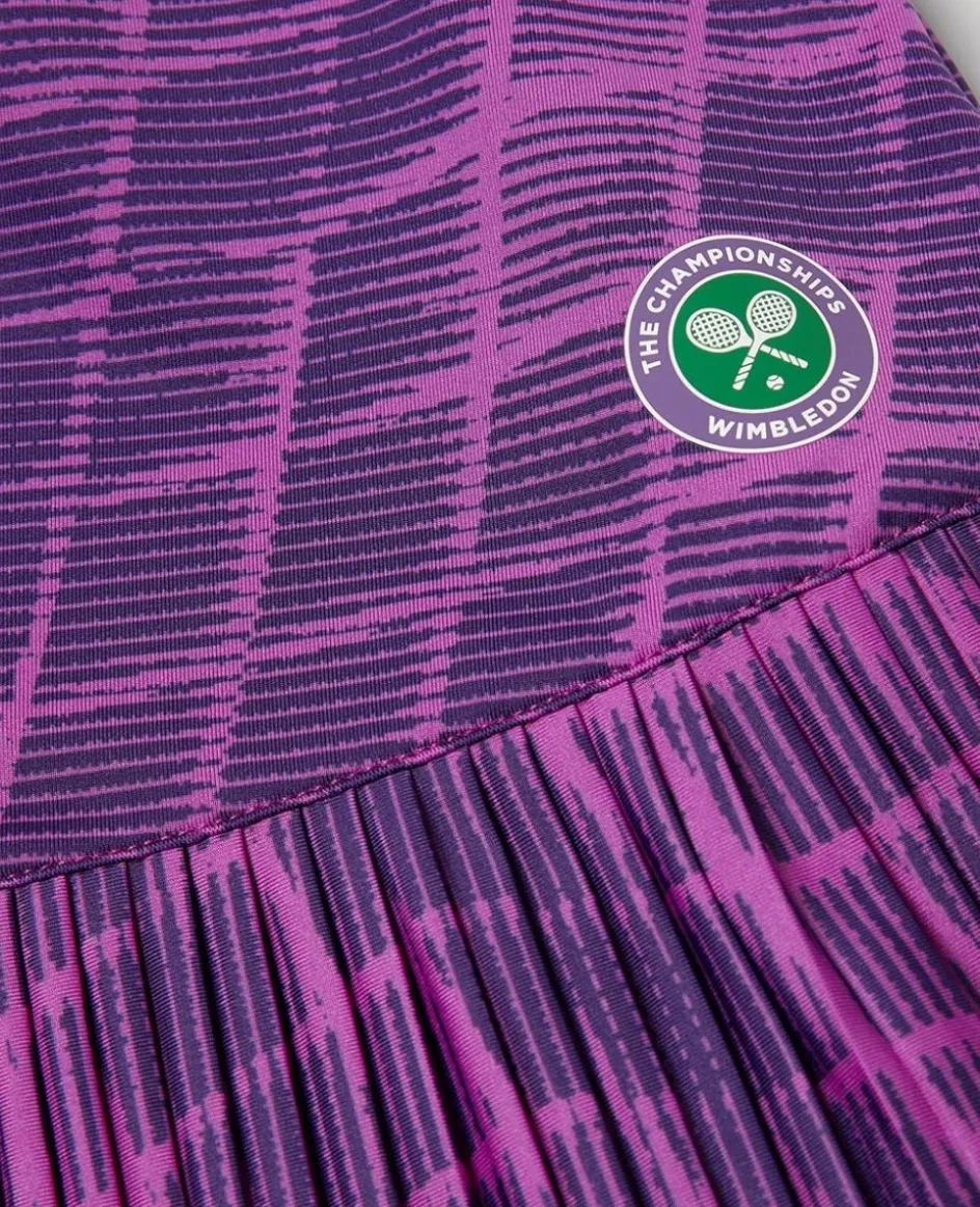 Wimbledon Womens Performance Grid Skort - Purple-Women Dresses & Skorts|Dresses & Skirts
