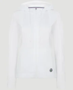 Wimbledon Womens Performance Hoody - White-Women Sweatshirts & Hoodies|Sweatshirts & Hoodies