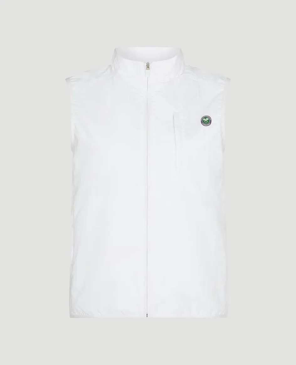 Wimbledon Womens Performance Lightweight Gilet - White-Women Jackets & Coats
