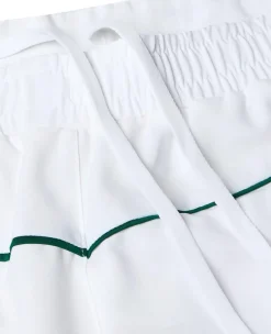 Wimbledon Womens Performance Piping Shorts - White-Women Trousers & Shorts|Trousers & Shorts