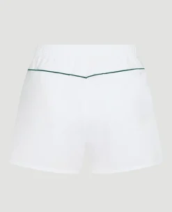 Wimbledon Womens Performance Piping Shorts - White-Women Trousers & Shorts|Trousers & Shorts