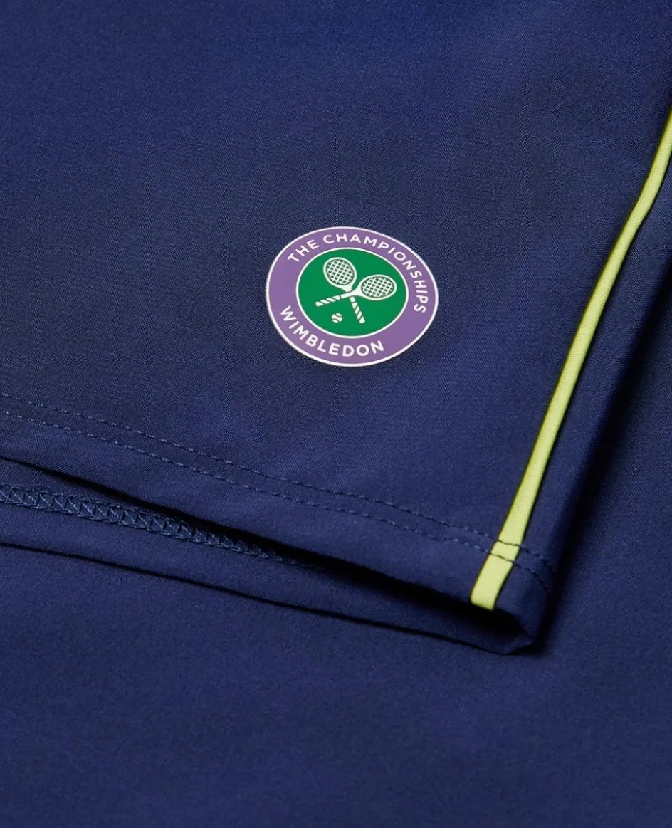 Wimbledon Womens Performance Piping Shorts - Navy-Women Trousers & Shorts|Trousers & Shorts