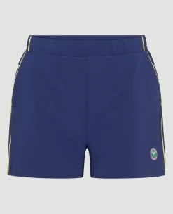 Wimbledon Womens Performance Piping Shorts - Navy-Women Trousers & Shorts|Trousers & Shorts