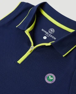 Wimbledon Womens Performance Sleeveless Polo - Navy-Women Tops & T-Shirts|Tops & T-Shirts