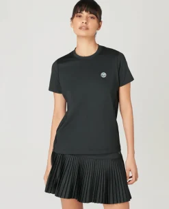 Wimbledon Womens Performance T-Shirt - Black-Women Tops & T-Shirts|Tops & T-Shirts