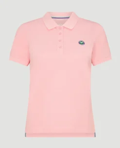 Wimbledon Womens Pique Polo - Pink-Women Tops & T-Shirts