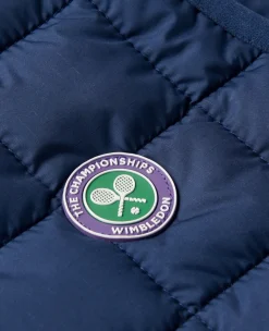 Wimbledon Women's Quilted Gilet - Navy-Women Jackets & Coats