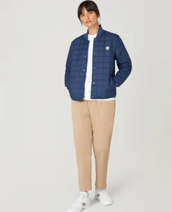Wimbledon Womens Quilted Jacket - Navy-Women Jackets & Coats