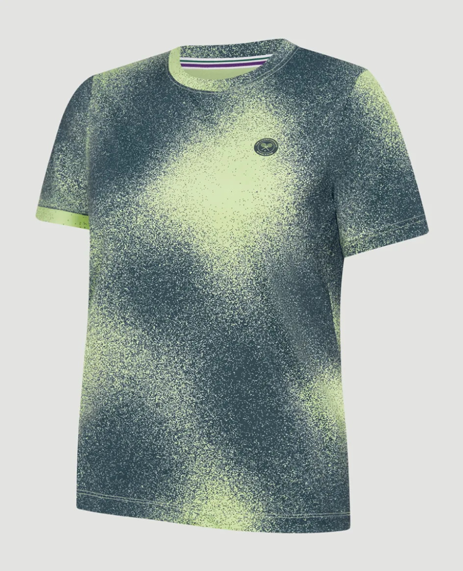 Wimbledon Womens Spray Performance T-Shirt - Lime-Women Tops & T-Shirts|Tops & T-Shirts