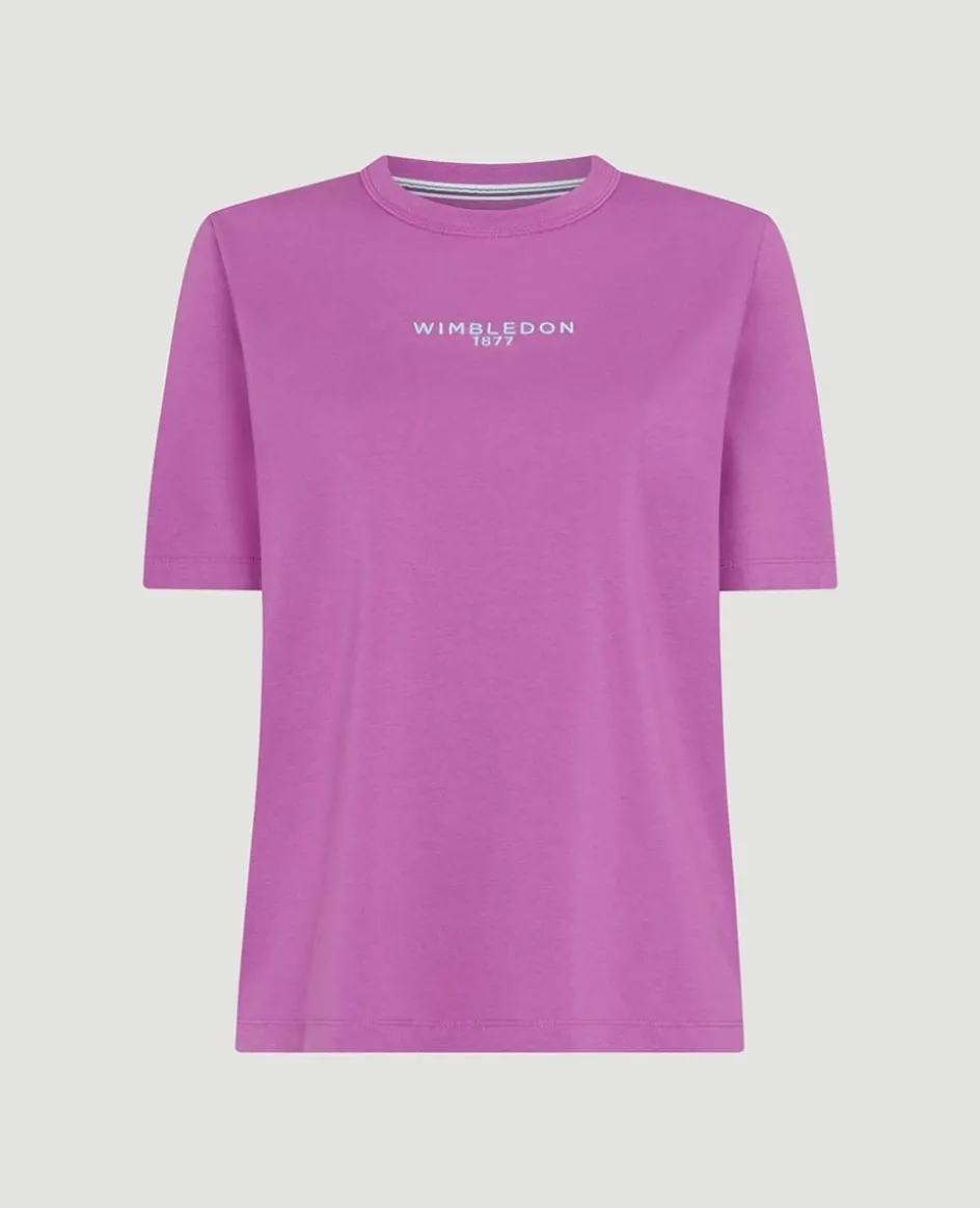 Wimbledon Womens 1877 T-Shirt - Purple-Women Tops & T-Shirts