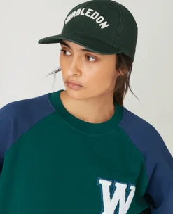 Wimbledon Womens Varsity Sweatshirt - Green-Women Sweatshirts & Hoodies