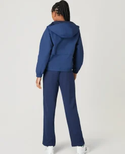 Wimbledon Womens Water Resistant Hooded Jacket - Navy-Women Jackets & Coats