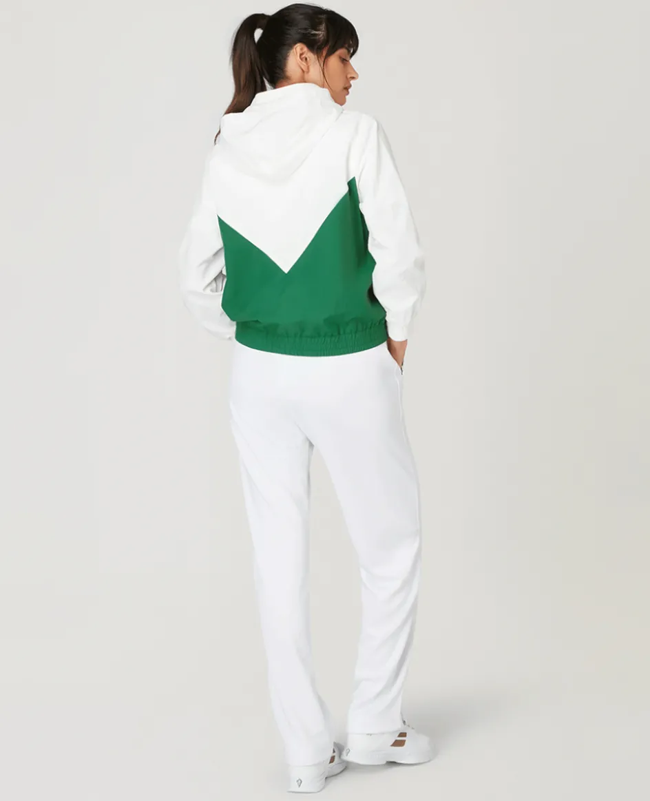 Wimbledon Womens Windbreaker Green & White-Women Jackets & Coats