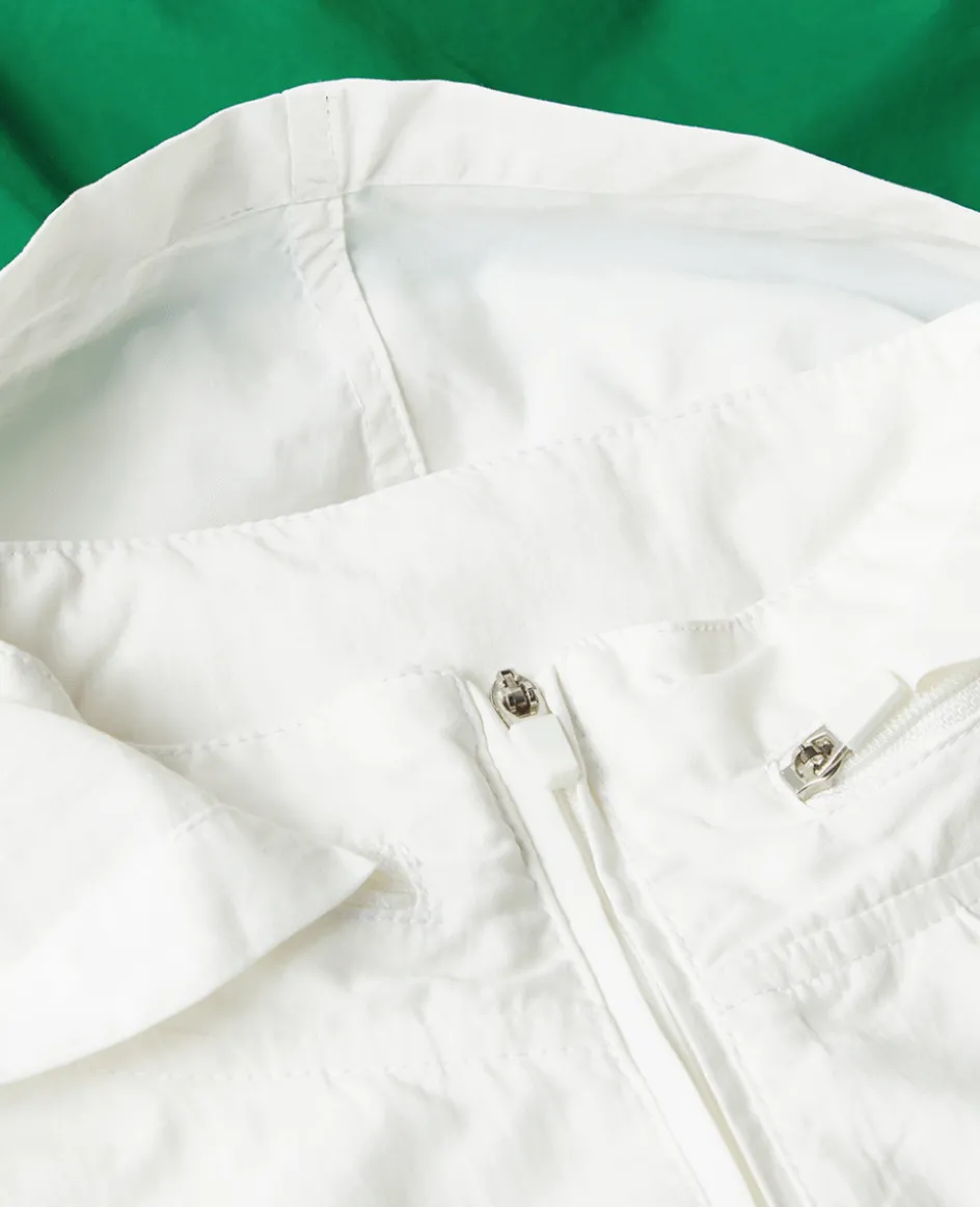 Wimbledon Womens Windbreaker Green & White-Women Jackets & Coats