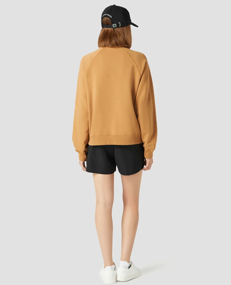 Wimbledon Womens 1/4 Zip - Tobacco-Women Sweatshirts & Hoodies