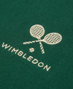 Wimbledon 1/4 Zip Knit in Green- Knitwear|Sweatshirts & Hoodies